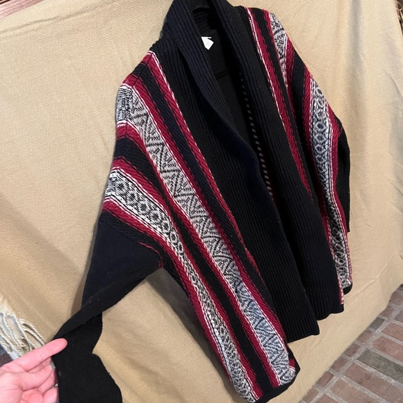 S J Jill Boho Fair Isle Tribal Aztec Open Front Cardigan - Picture 3 of 9